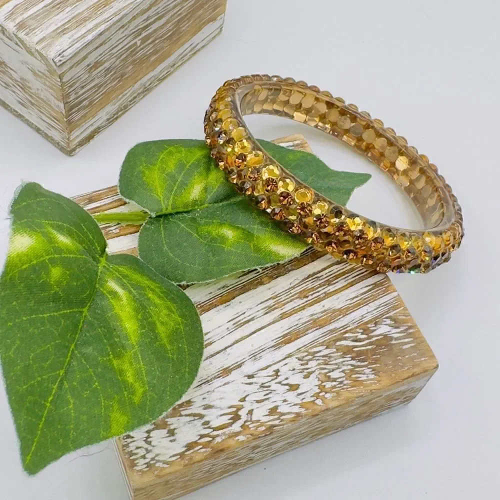 Vintage Lucite Crystal Bangle
